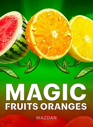 หน้าปก Magic Fruits Oranges แตงโมคู่กับส้มบนพื้นหลังสีเขียว